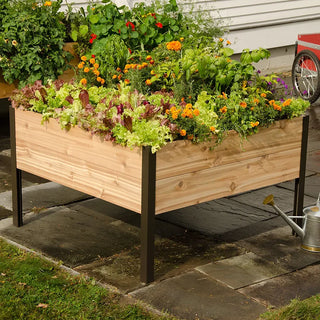 Elevated Cedar Planter Box, 4' x 4'