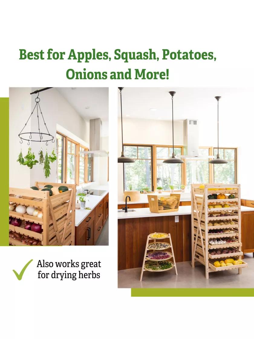 vegetable planting rack Vegetable Storage Wood Rack