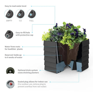 TruDrop Slat Planter Box