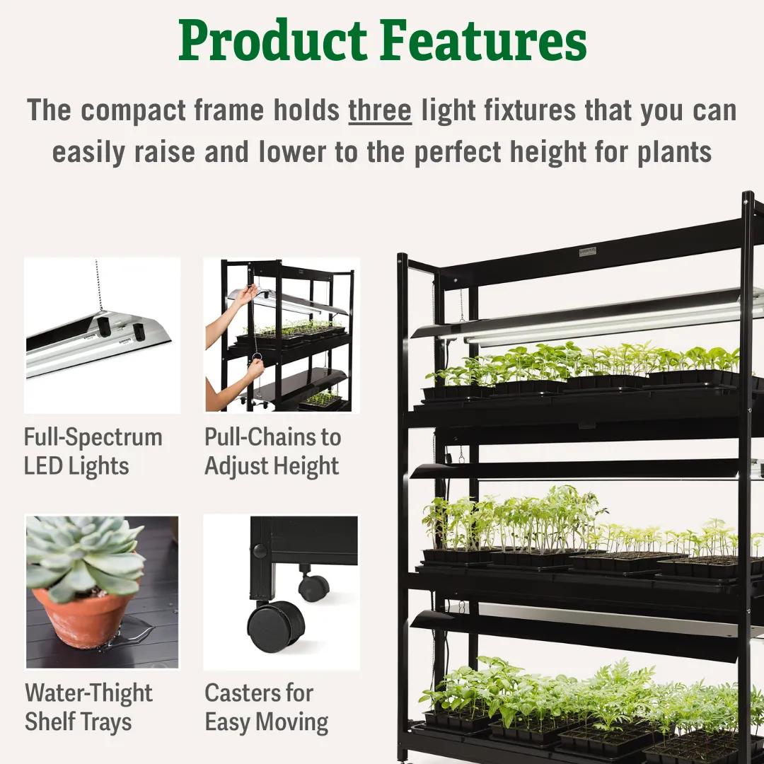 soligt led plant grow light Sunlite Compact 3-Tier LED Grow Light