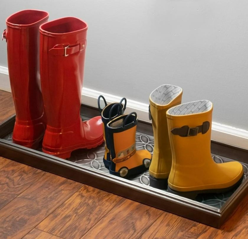 Boot Tray for Entryway Indoor, 3 Pack ShoeTray, Small Shoe Mat