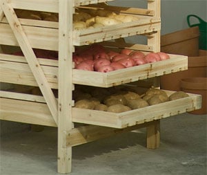 Potato storage rack