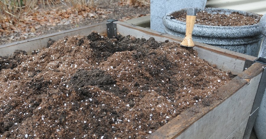 Combining new soil with old soil