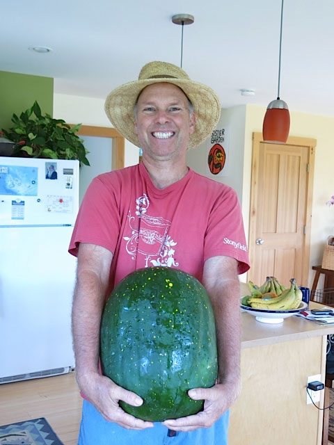 Charlie Nardozzi with Watermelon