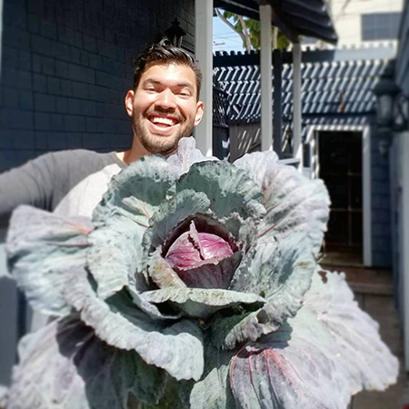 Kevin with cabbage