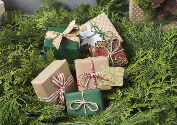 Green gift wrapping