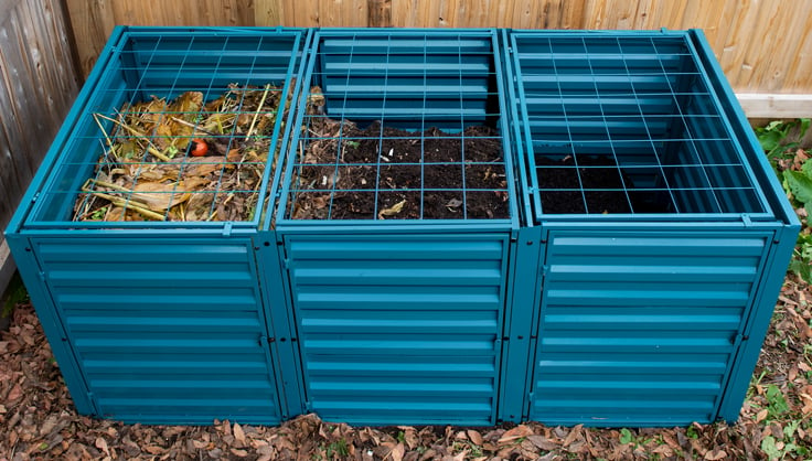 Sage Bamboo Fiber and Coffee Grounds Compost Bin