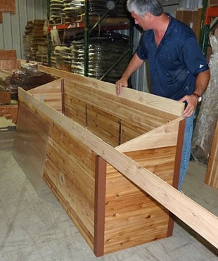 Pete Gay, building the new cold frame