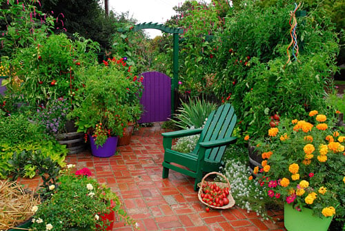 purple garden gate