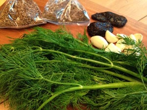 Ingredients for pickles