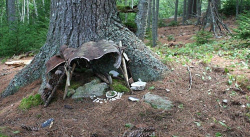 Fairy house by a tree