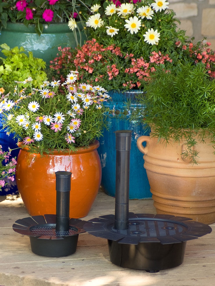 Image of Wooden tractor planter with built-in water reservoir