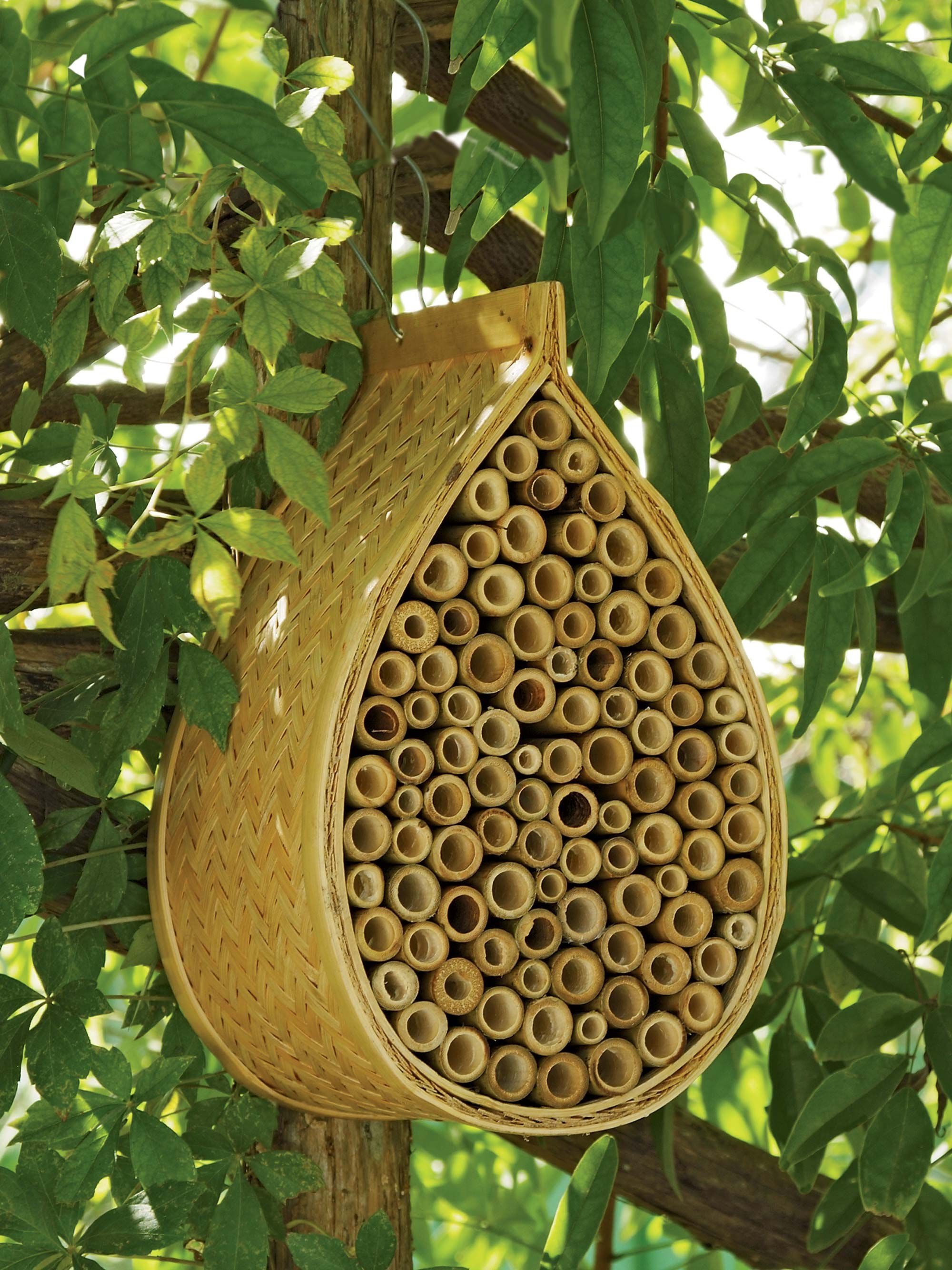 Bee House,Bamboo Tube Bee Hotel for Solitary Bees 