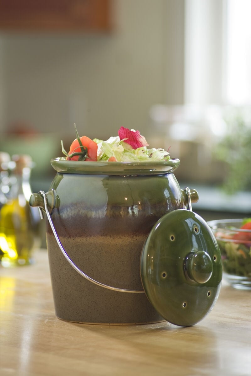 Stoneware Compost Crock