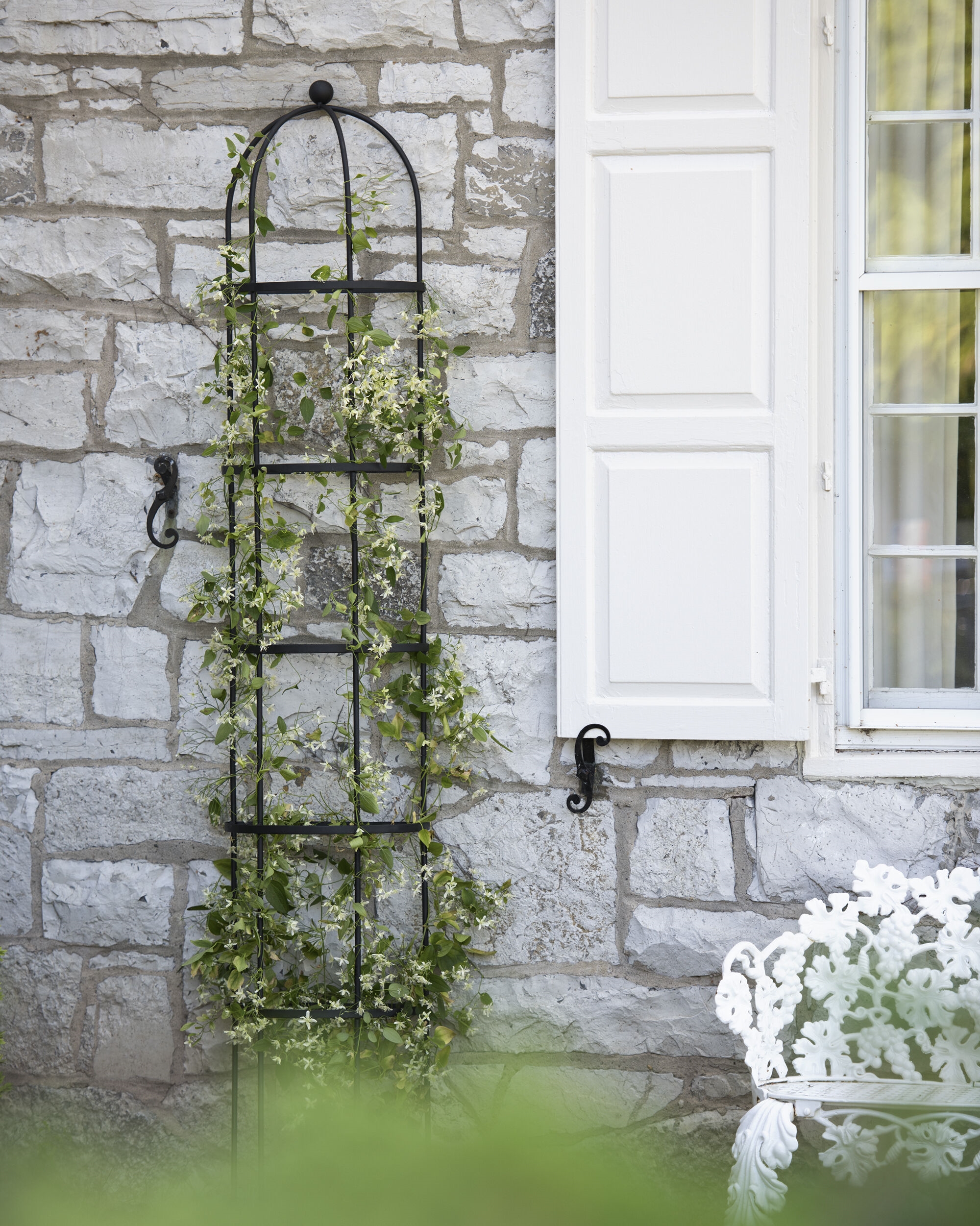 Climbing Flower Wall Frame Large Tall Trellis，Garden Climbing Aid，2pcs Thrivinger 60-75cm Extra Wide Garden Trellis Gothic Garden Plant Support Trellis Rust Effect