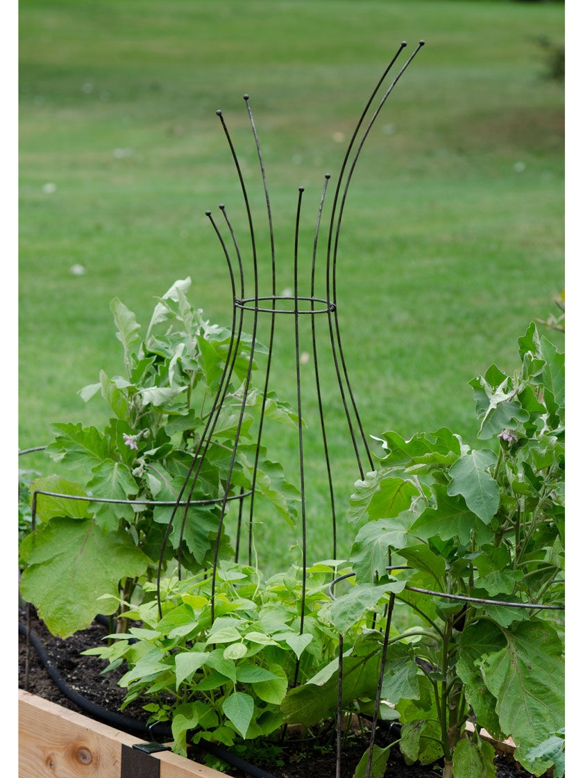 48 In Metal Pot Trellis Steel Outdoor Garden Home Plant Support Sleek Black NEW 