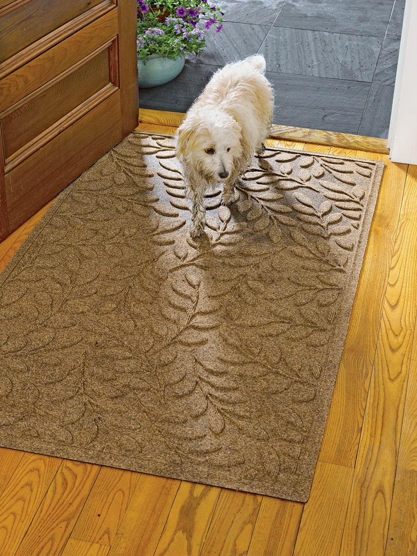 Laurel Leaf Water Glutton Door Mat, 36" x 59"