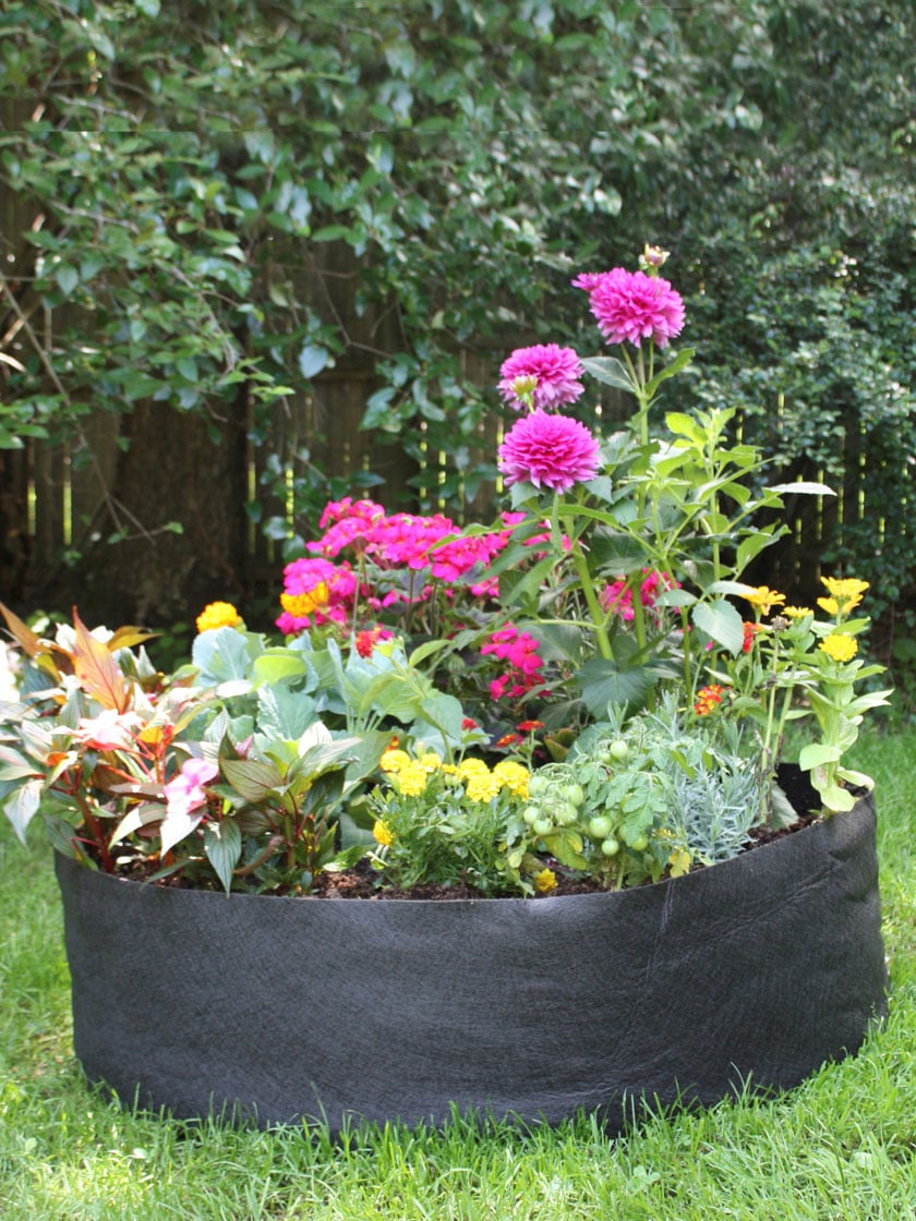 Reusable Large Plant Grow Bag Fabric Raised Flower Bed Garden Vegetable Planter 