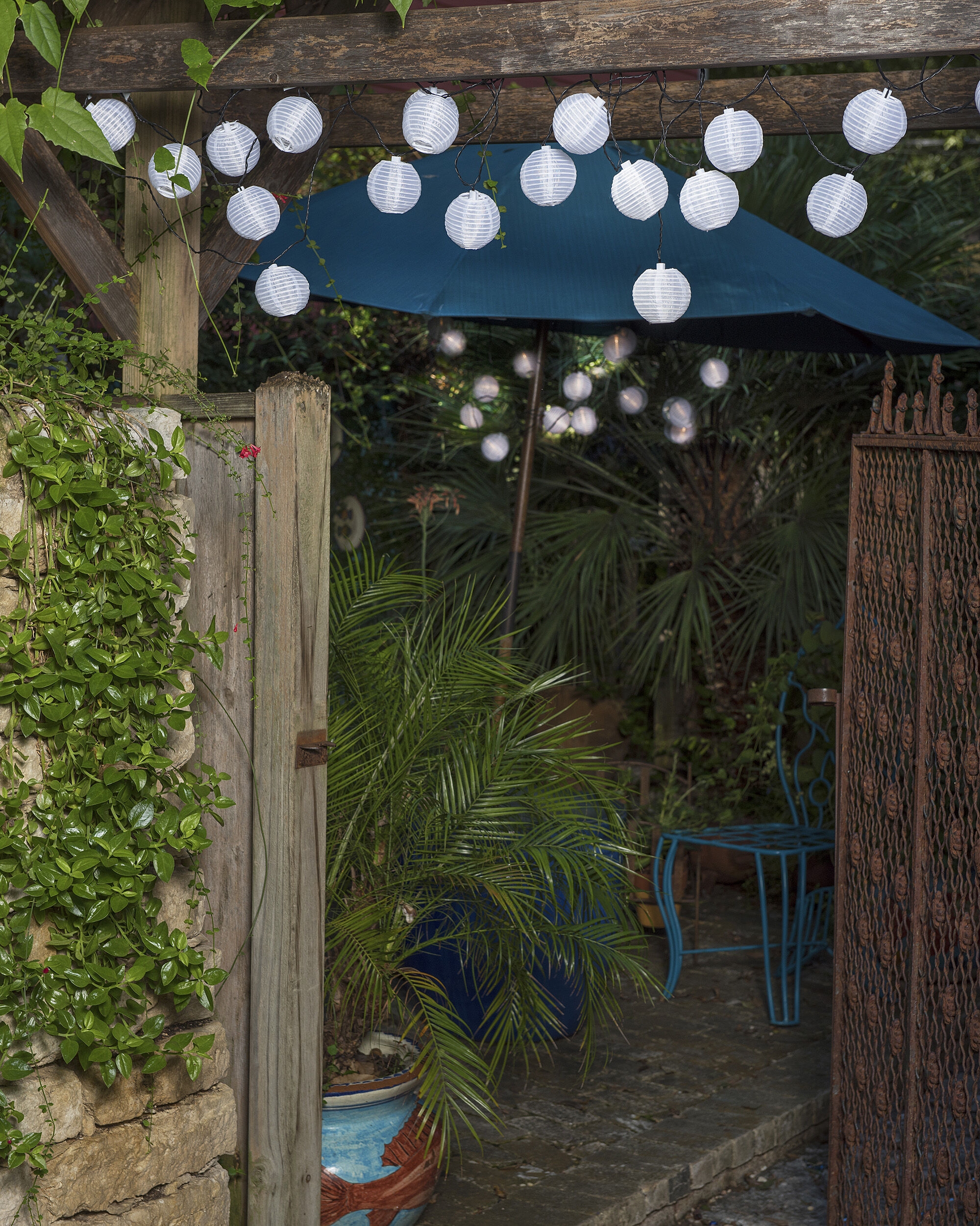 Lanterns on patio hotsell
