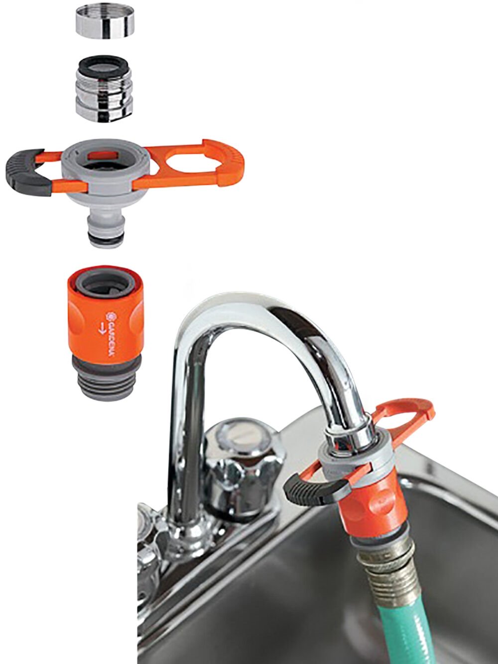 garden hose to kitchen faucet adapter        <h3 class=