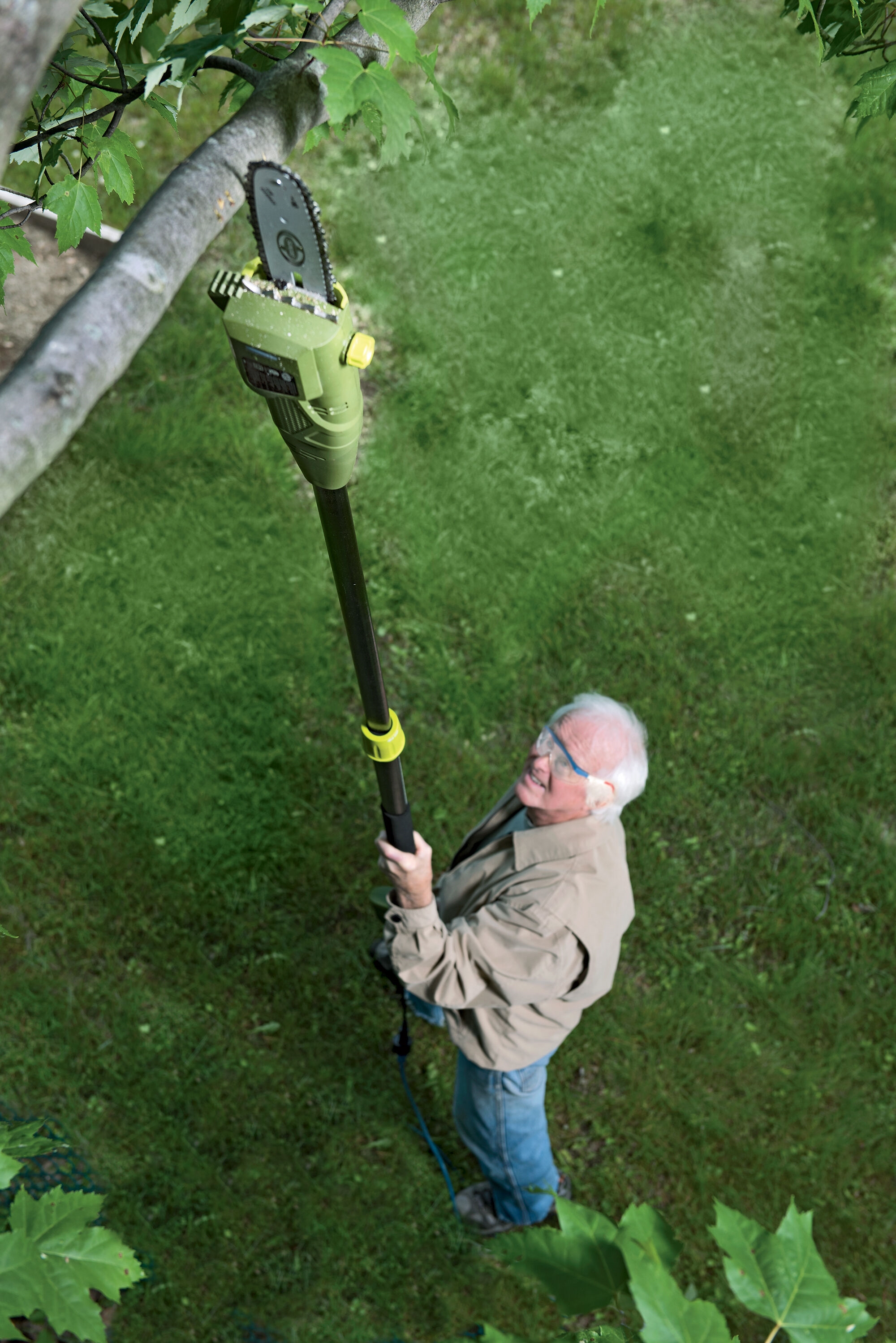 8 Amp Tool Sun Joe Electric Convertible Pole Chain Saw Tree Pruner Trimmer 8 In 