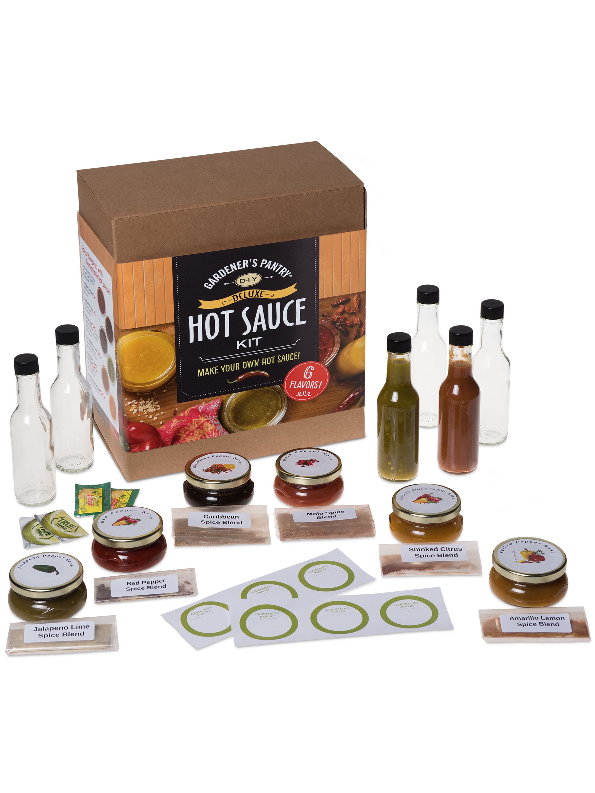 Grow and Make Deluxe DIY Hot Sauce Making Kit - Learn How to Make 6 Spicy Sauces