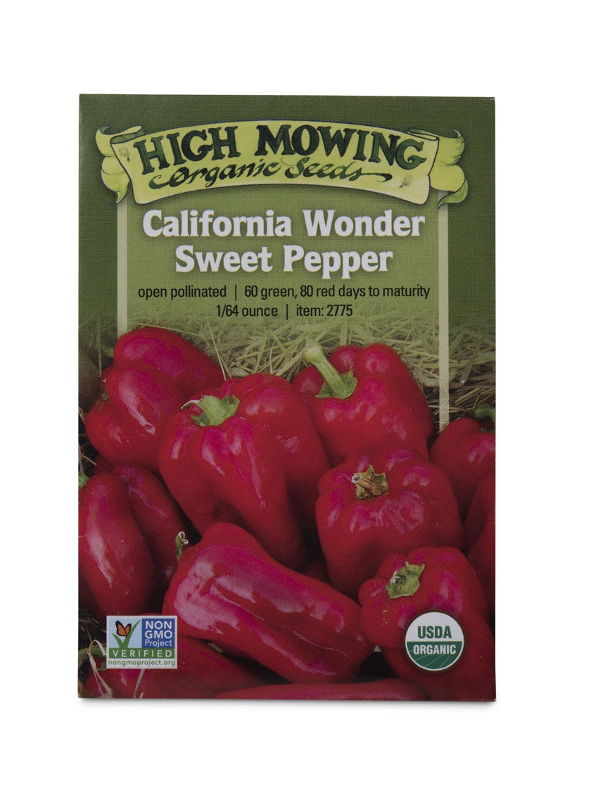 California Wonder Sweet Pepper Organic Seeds
