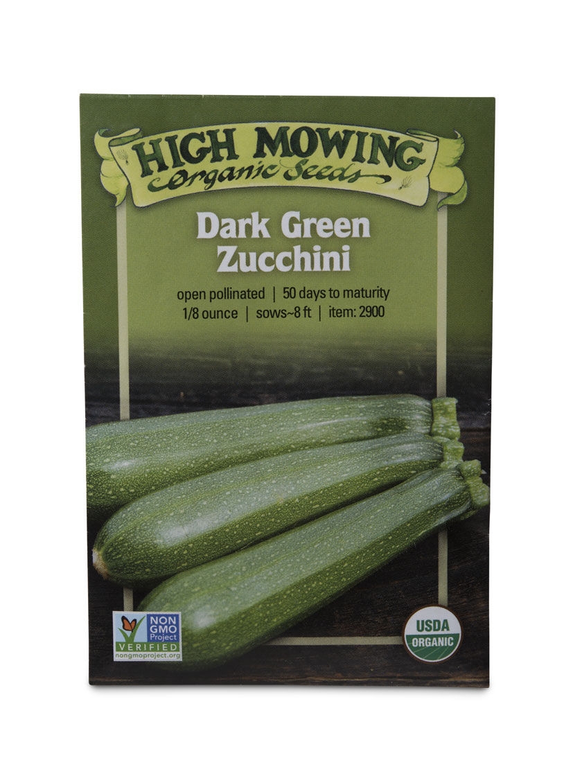 Dark Green Zucchini Organic Seeds
