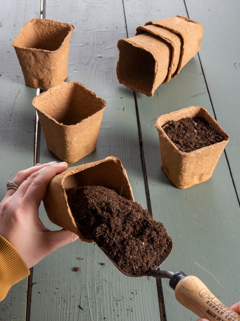 3-1/2” Square Biodegradable Pots, Set of 18