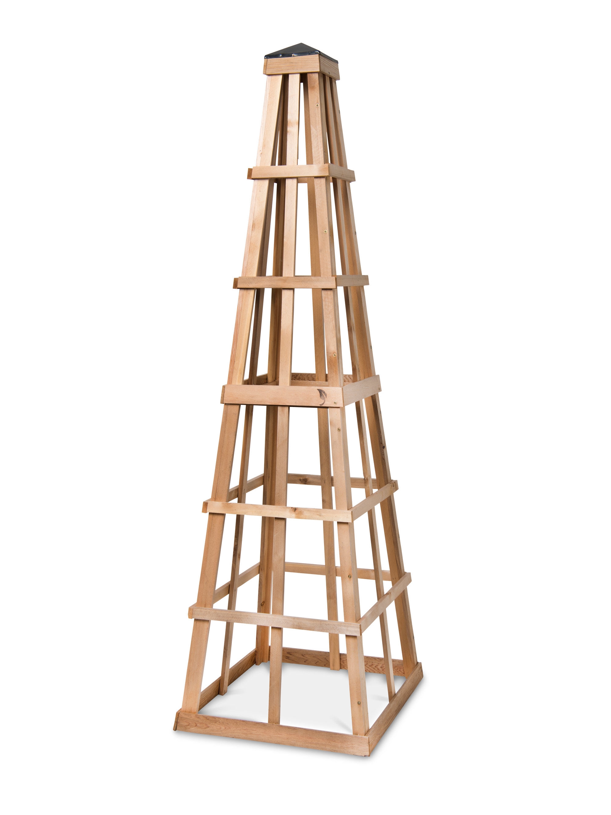 Wooden Obelisk - CedarLast Obelisk 7.5' ON SALE | Gardeners.com