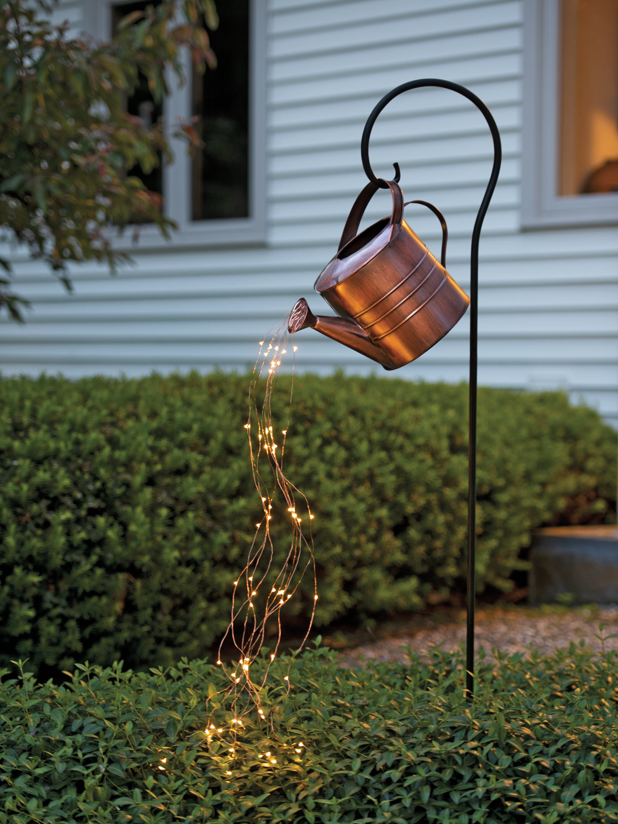 Star Shower Watering Can Decor with Lights | Gardeners.com