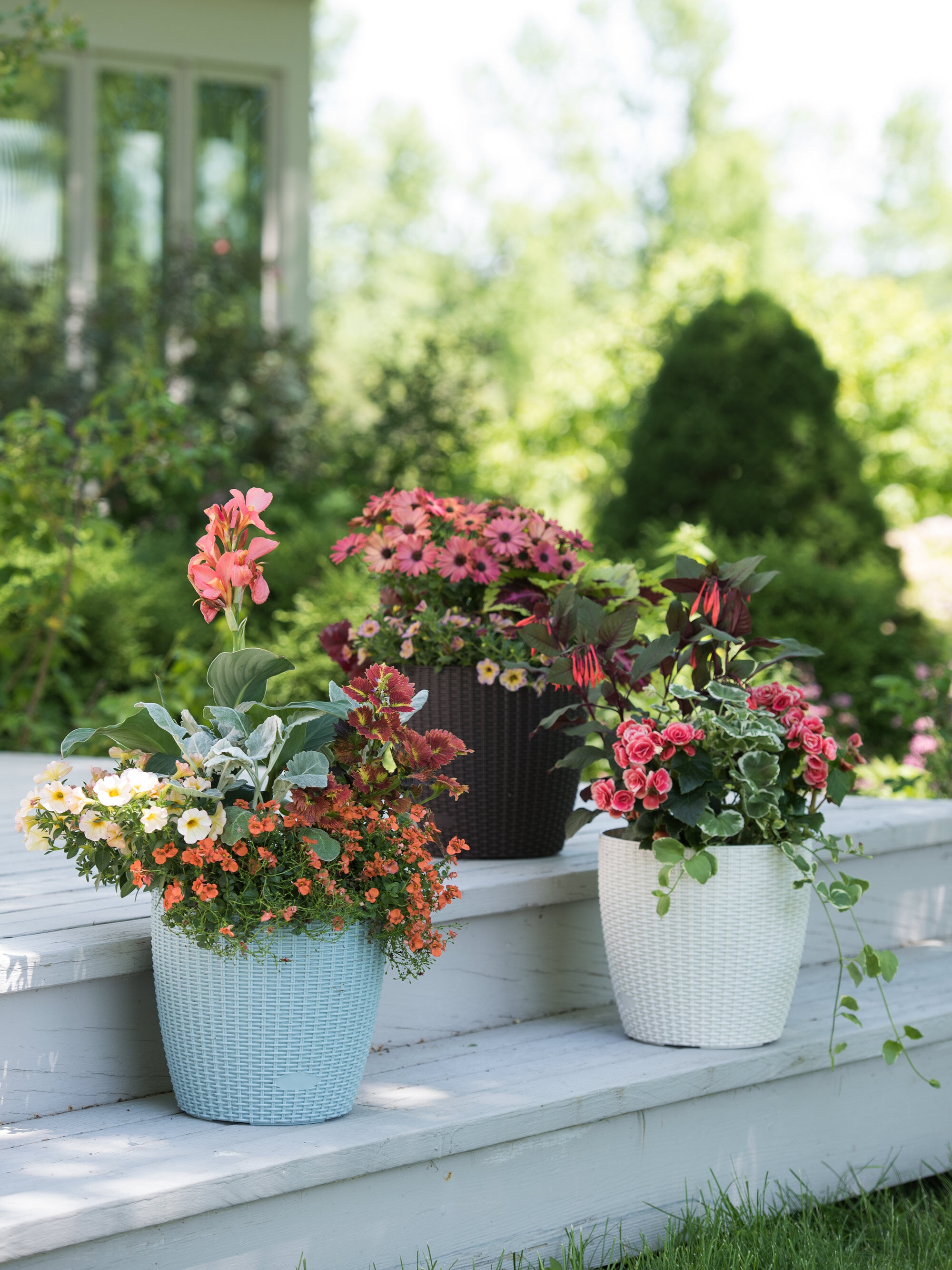 Weave Self-Watering Round Planter, 10-1/2"