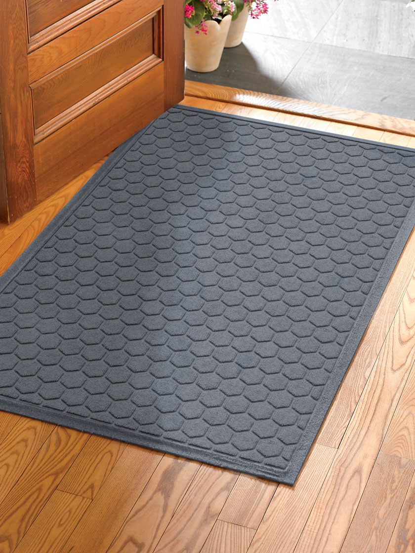 Welcome Mat Front Door Outdoor Raised Rubber Decorative Stone Floor Rug Gift 