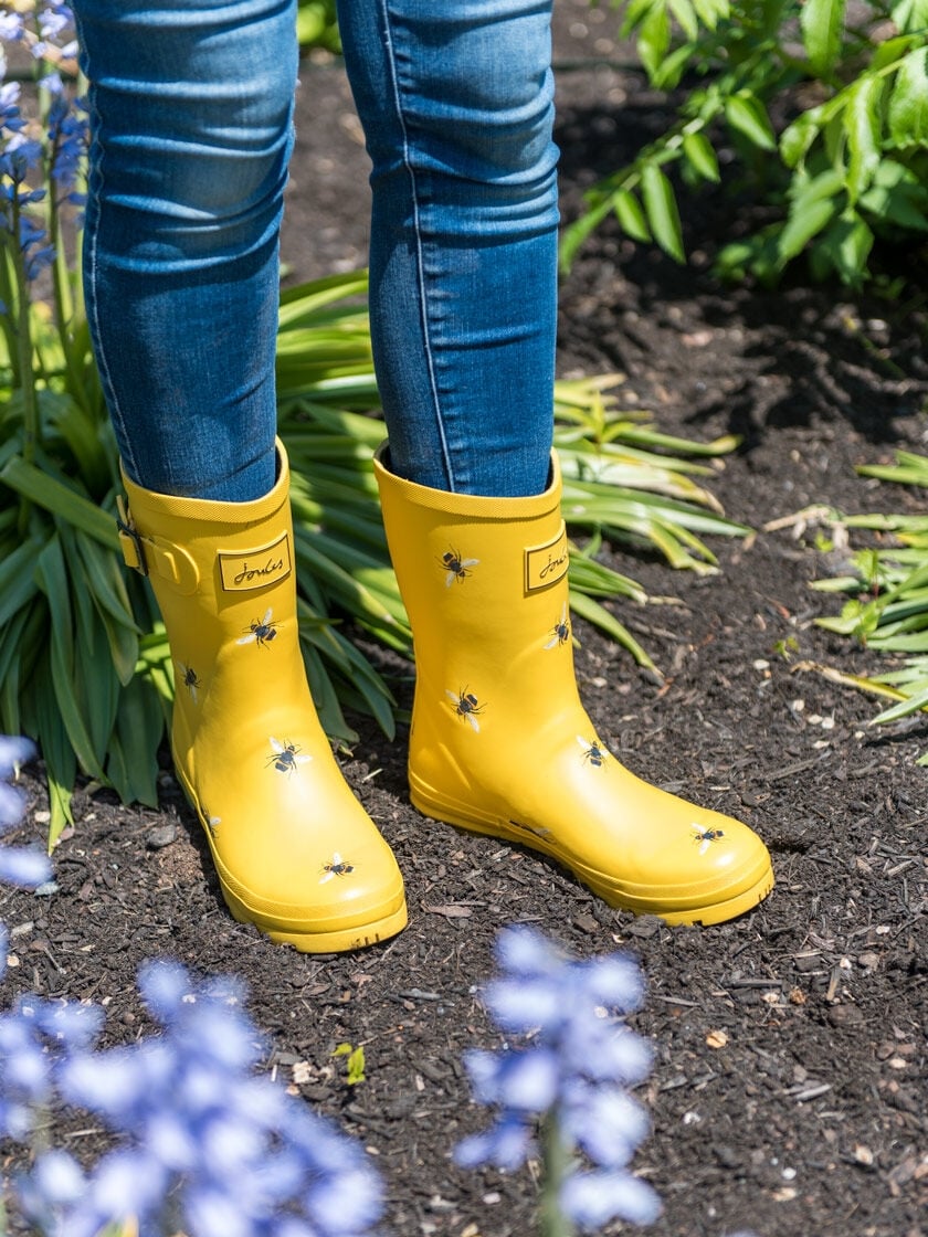 Blue Womens Ladies Wellies Wellington Boots Rain Boots Gardening All Sizes 