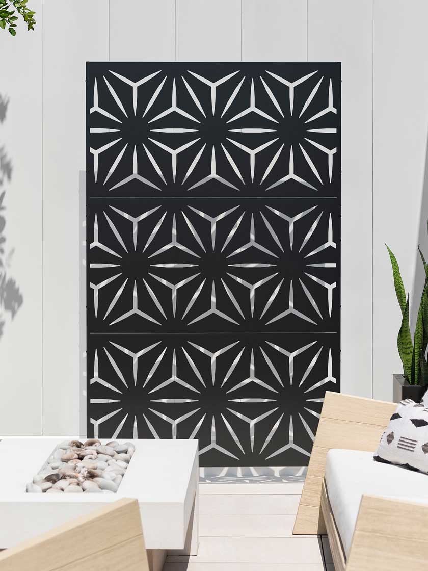 Veradek 3-Panel Privacy Screen Set, Star