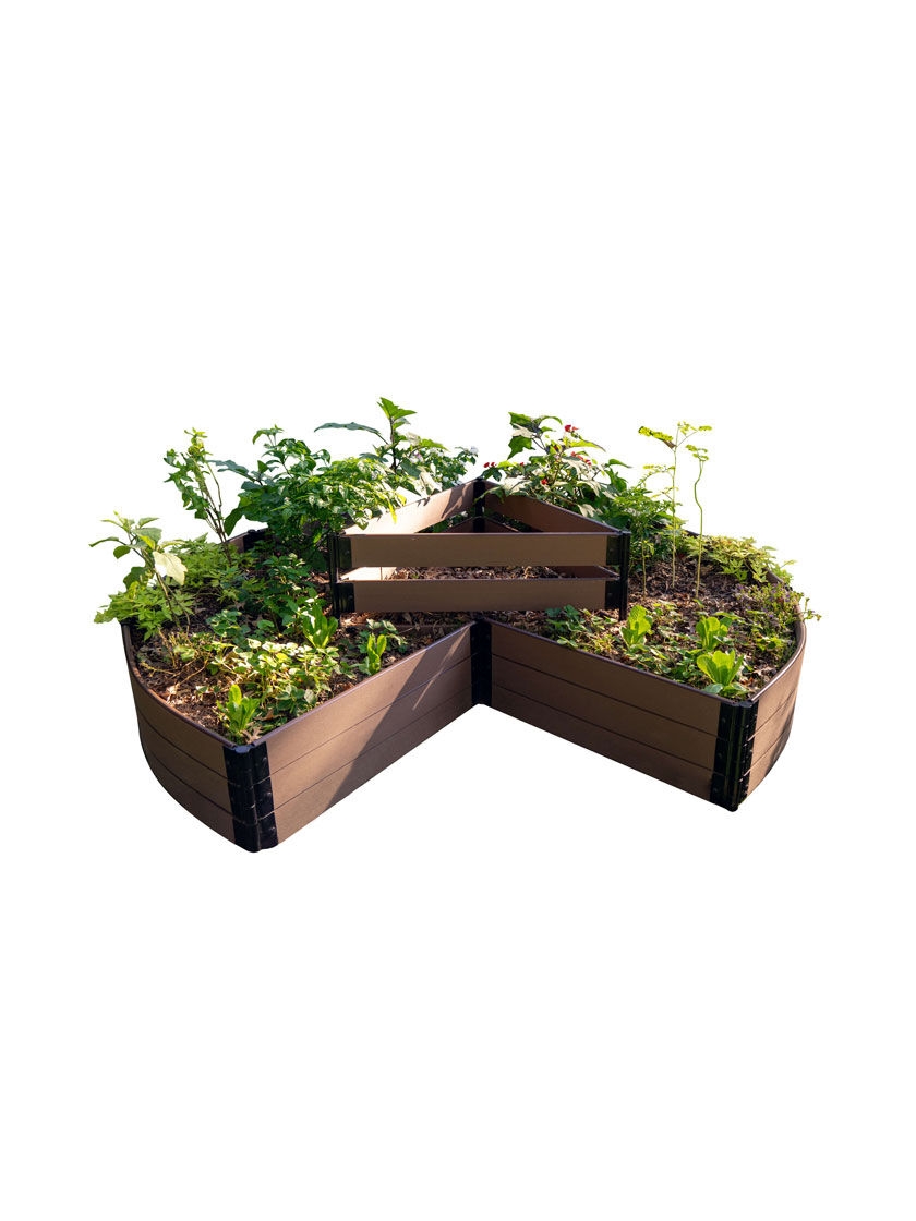 Circle Keyhole Garden with 1" Boards