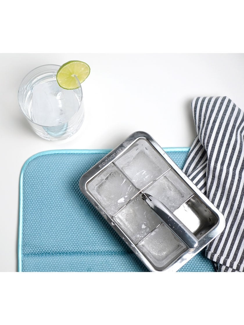 Large Stainless Steel Ice Cube Tray - Retro Style