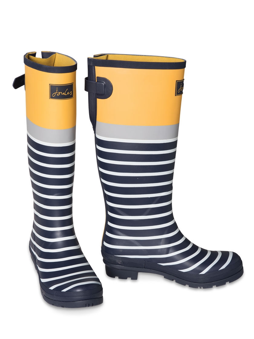 Joules navy stripe shop wellies
