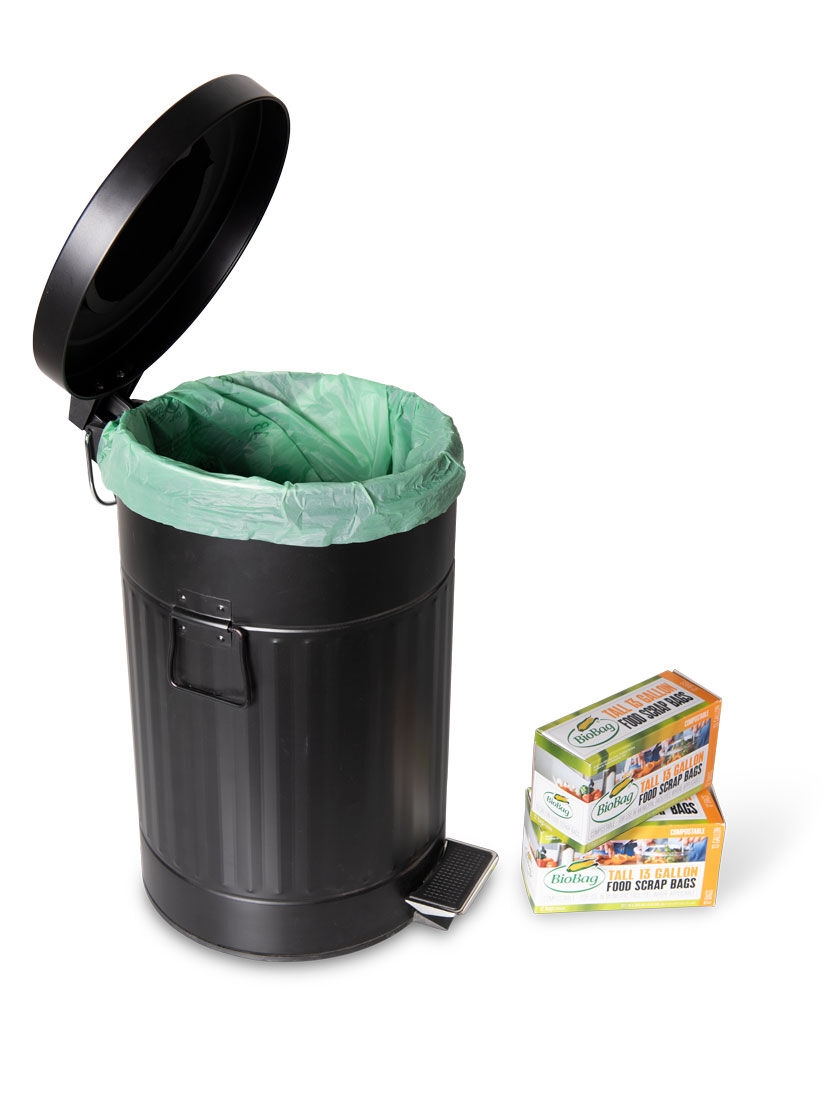 Pedal Pop Compost Can with Biobags, Set of 2