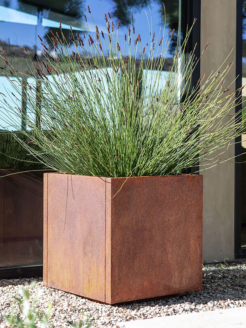 Veradek Corten Steel Cube Planters