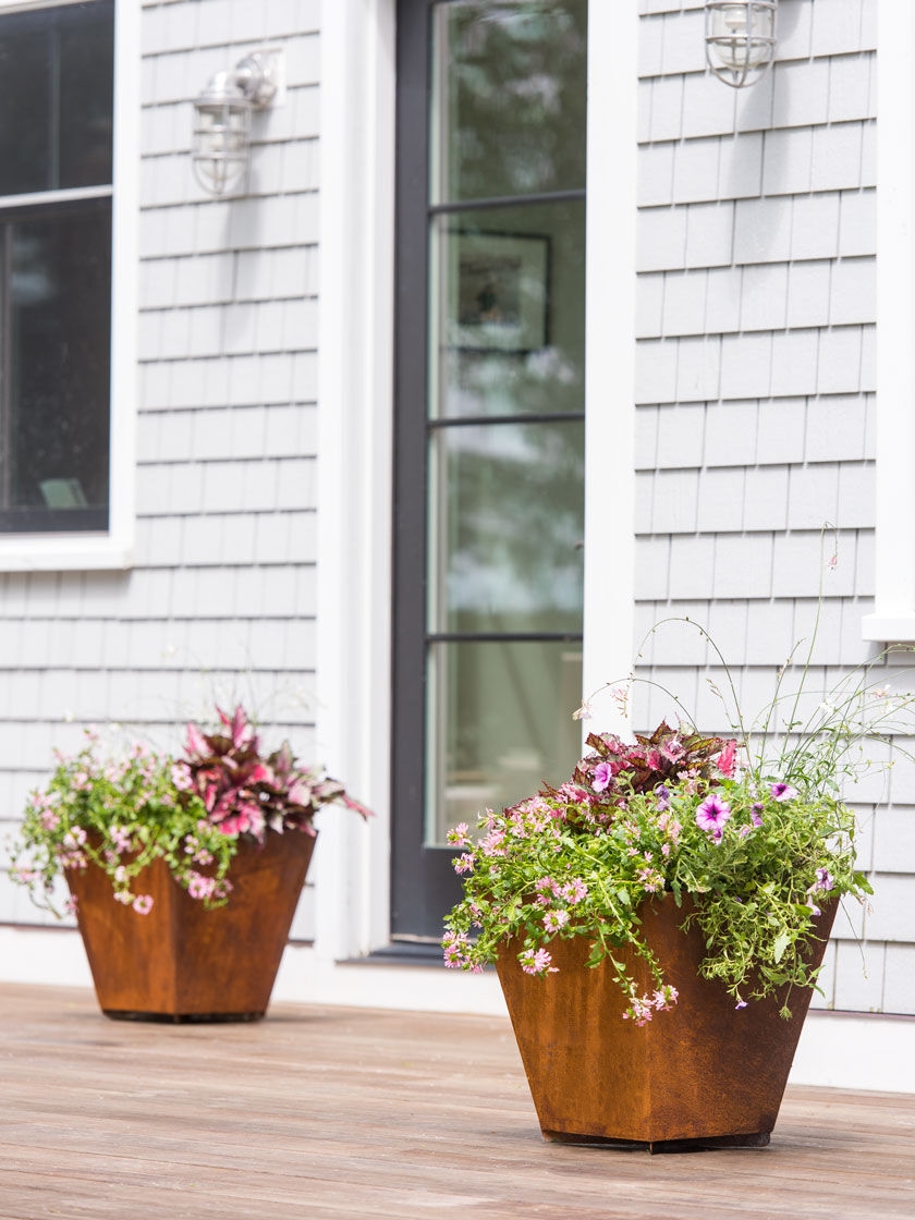 Corten Steel Tapered Square Planters