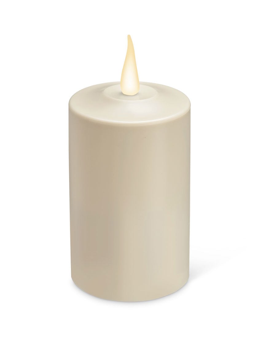 Outdoor LED Pillar Candle, 6"