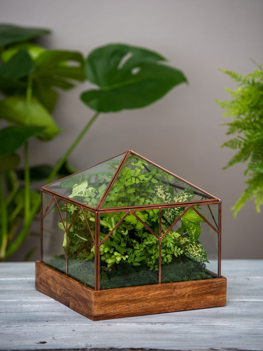 Art Decco Copper and Glass Terrariums