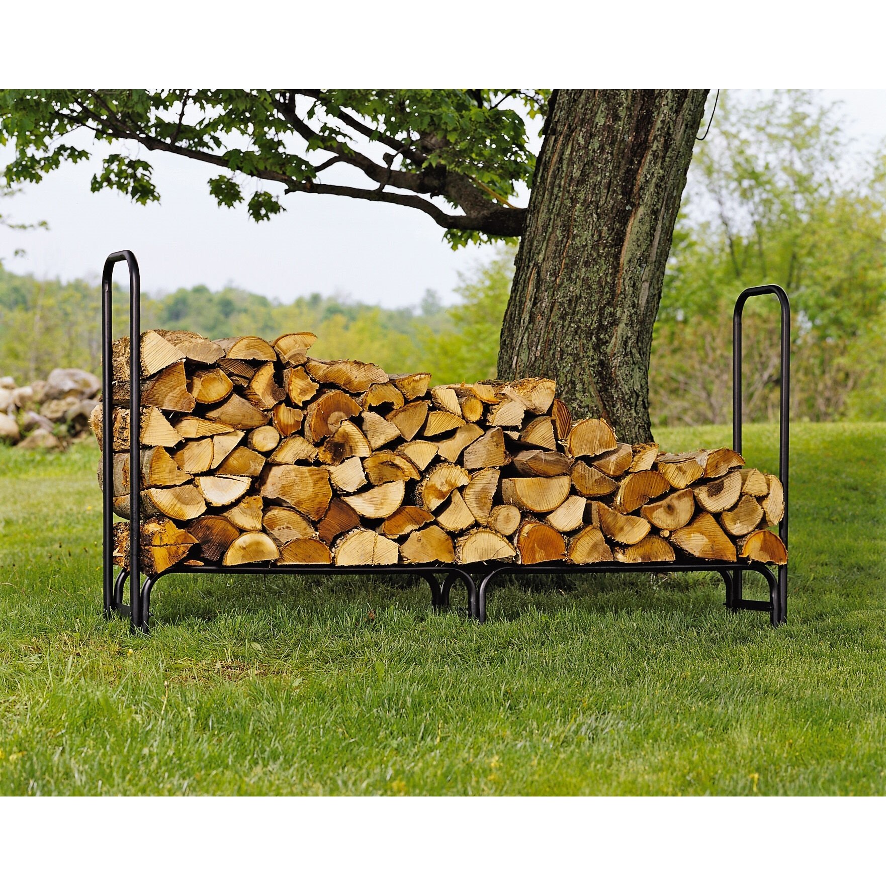 Firewood rack with tabletop 2025