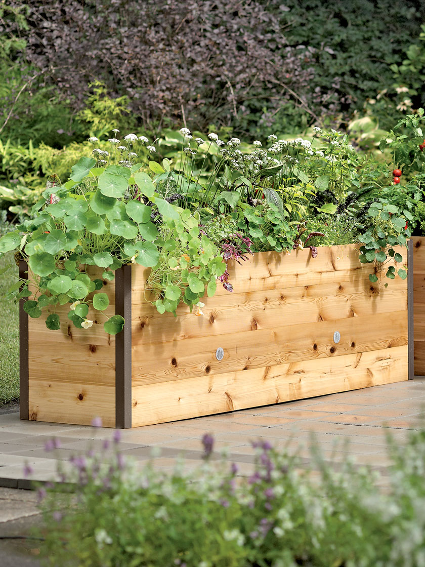 NEW 2X8 CEDAR RAISED PLANTER ELEVATED FLOWER BED GARDEN NEARLY 6 INCHES TALL 