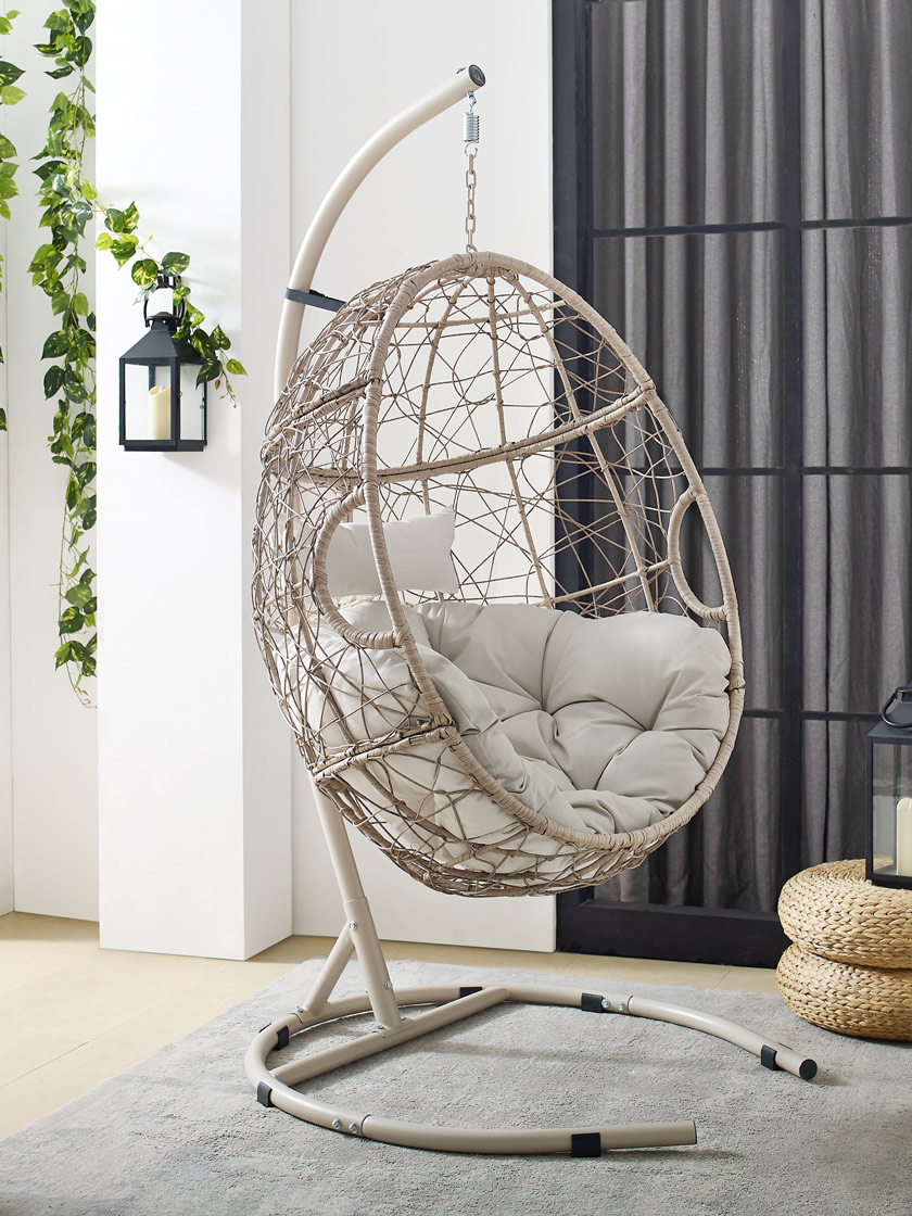 Crosley Cleo Indoor/Outdoor Wicker Hanging Egg Chair