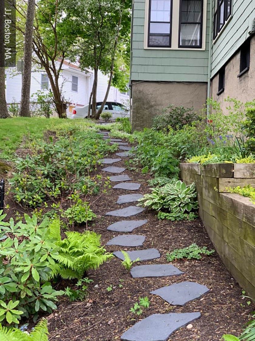 Recycled Rubber Flagstone Stepping Stone | Gardeners.com