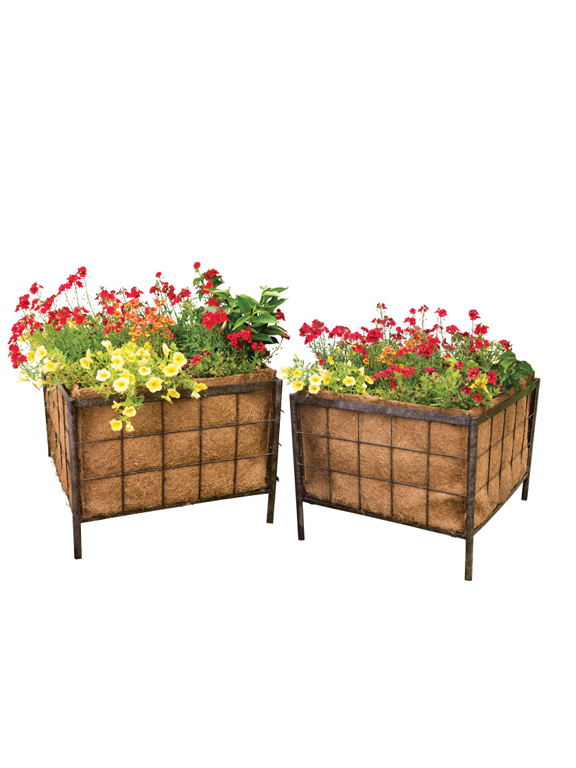 Jardin Rose Arch Planters with Coir Liners, Set of 2