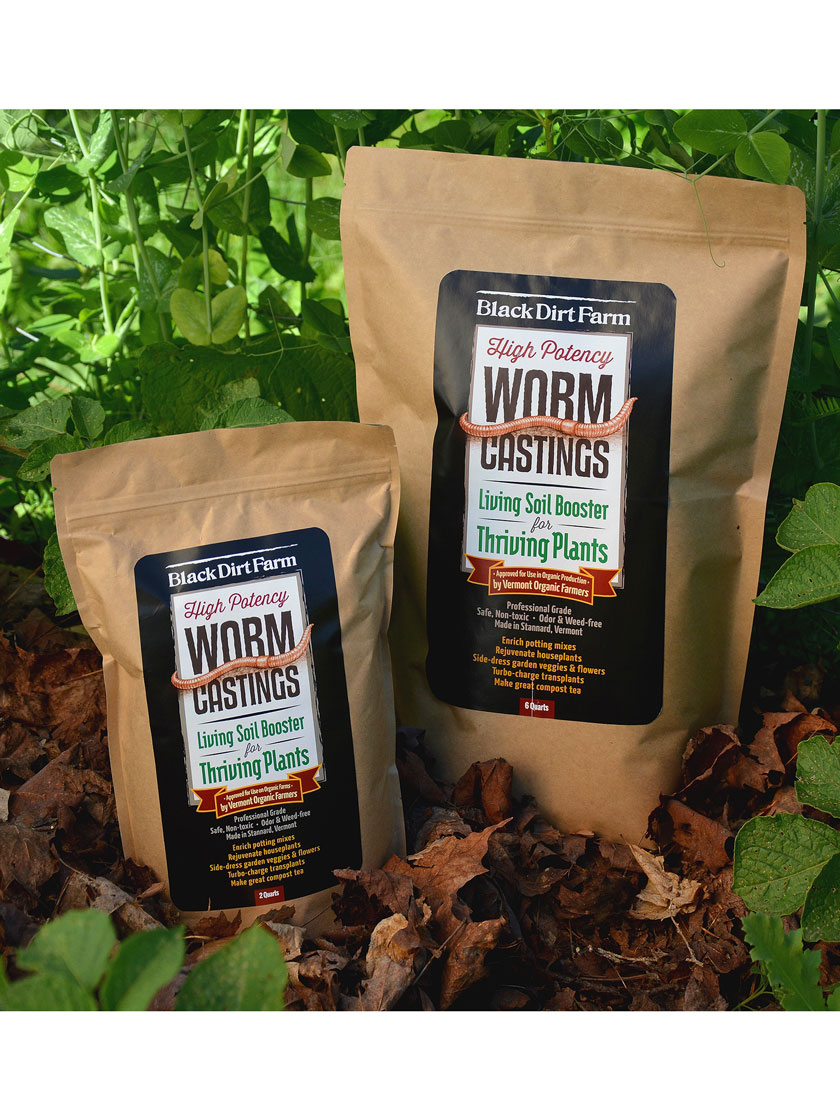 Black Dirt Farm Compost Tea Grade Worm Castings, 6 Quart